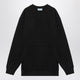 Prada Black Short Plush Dress With Logo Triangle
