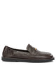 Pomme D'or Brown Leather Rubber Loafers Slippers
