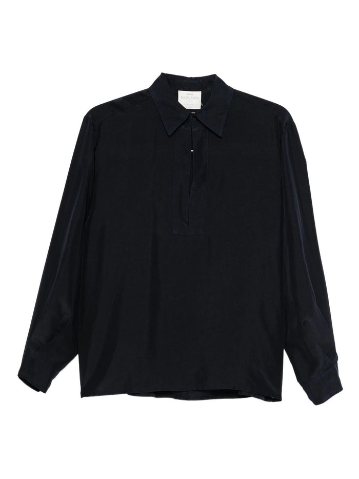 Forte Forte Heavy Habotai Silk Polo Shirt