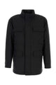 Ferragamo Black Wool Blend Padded Jacket