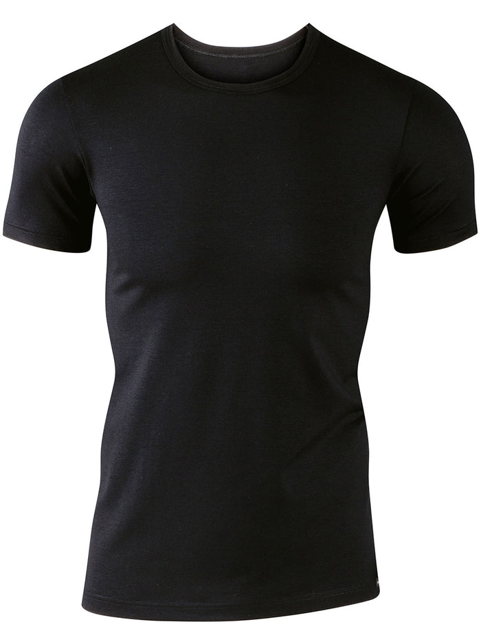 Calida Black Cotton T-Shirts
