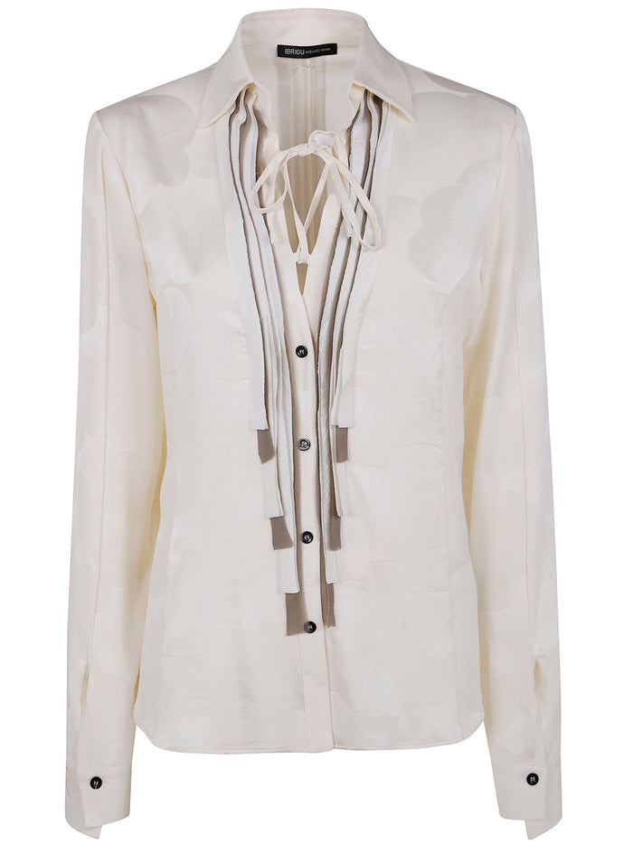 Ibrigu Kimono Shirt With Ruffles