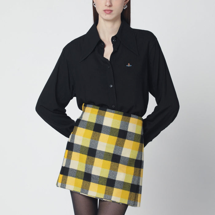 Vivienne Westwood Black Shirt With Oversized Collar