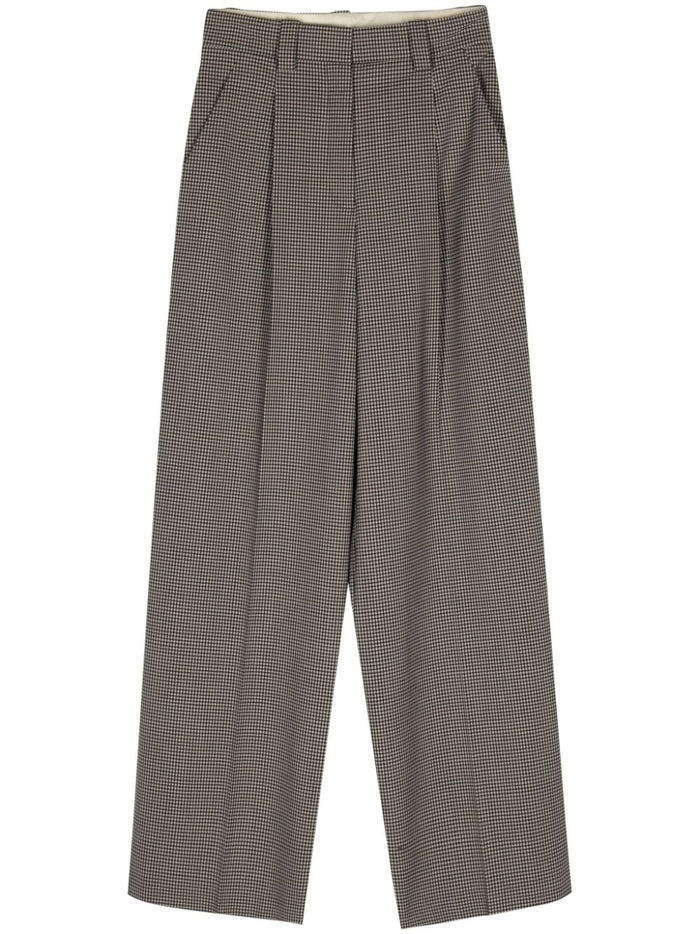 Alysi Wool Blend Wide-Leg Trousers