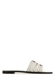 Tory Burch Ivory Leather Ines Slippers