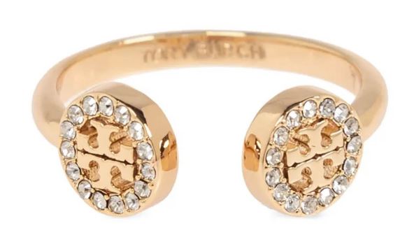 Tory Burch Gold Tone Brass Crystal Accessory