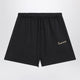 Fear Of God Essentials Black Cotton Fleece Shorts With Logo