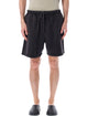 Fear Of God Essentials Black Cotton Shorts With Logo Embroidery