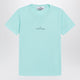 Stone Island Aqua Blue T-Shirt With Logo Print
