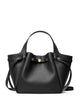 Tory Burch Romy Pebbled Satchel Purse - - Leather - Black
