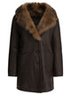 B&W Brown Leather Shearling Jacket