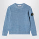 Stone Island Powder Blue Cotton Blend Jumper