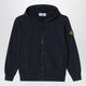 Stone Island Navy Blue Cotton Zip-Up Sweatshirt
