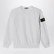Stone Island White Cotton Crewneck Sweatshirt