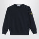 Stone Island Navy Blue Cotton Crewneck Sweatshirt