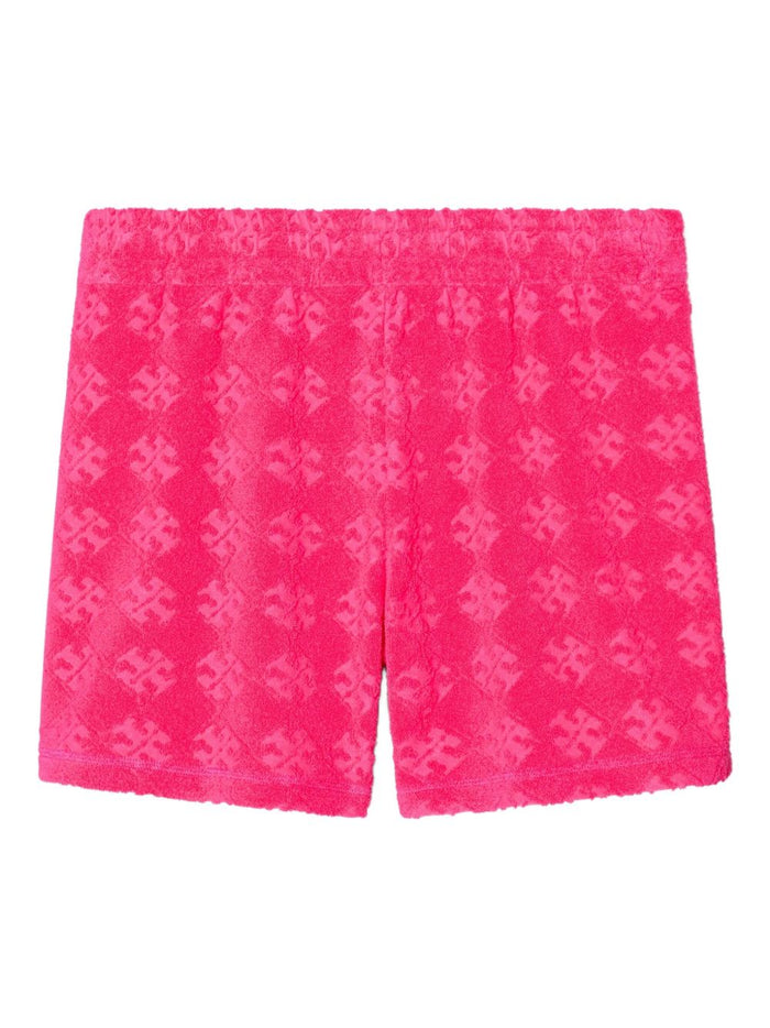 Tory Burch Logo Cotton Shorts