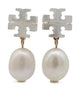 Tory Burch Gold Pearl Brass Bijoux