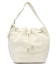 Tory Burch White Cotton Bucket Bag