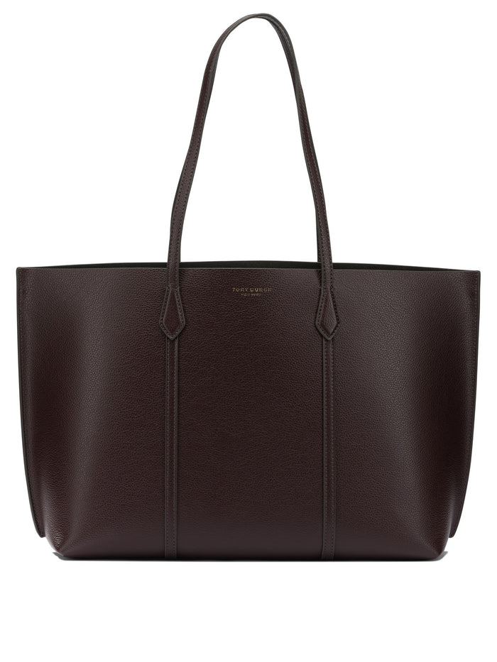 Tory Burch Bordeaux Cow Leather Cotton Shoulder Bags