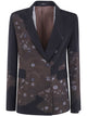Ibrigu Brown Overdyed "Traditional Kimono" Double Breasted Jacket Opened In The Back