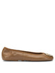 Tory Burch Brown Leather Fabric Ballerinas
