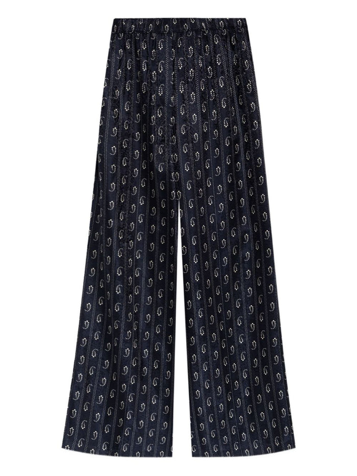 Tory Burch Pants In Viscose And Silk