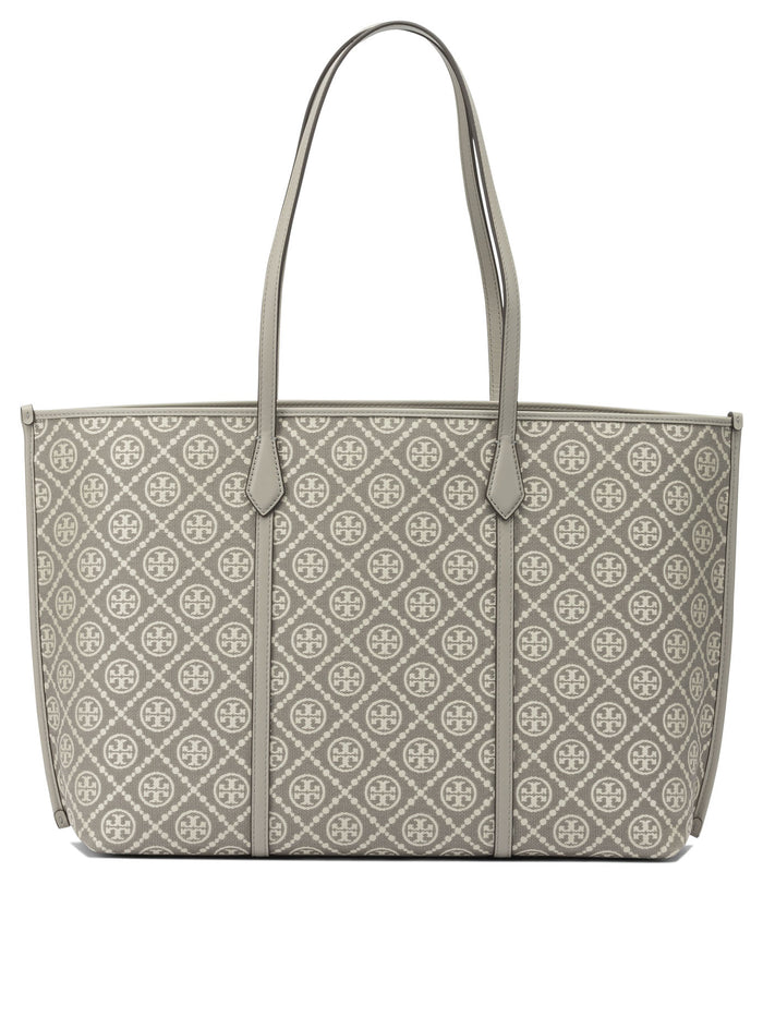 Tory Burch Grey Cotton Blend Shoulder Bag