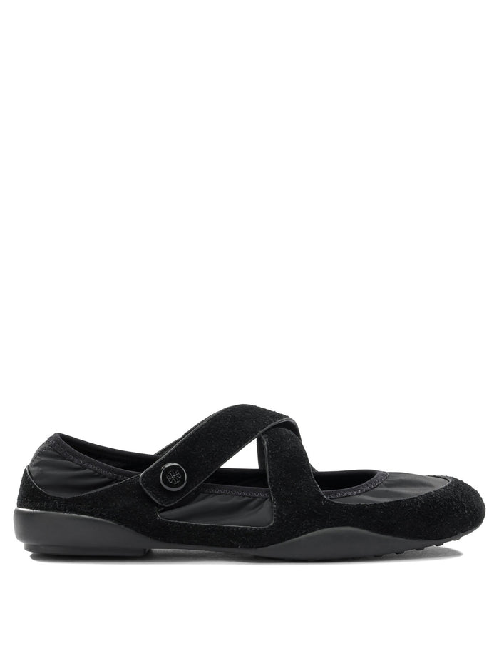 Tory Burch Suede Nylon Rubber Ballerinas