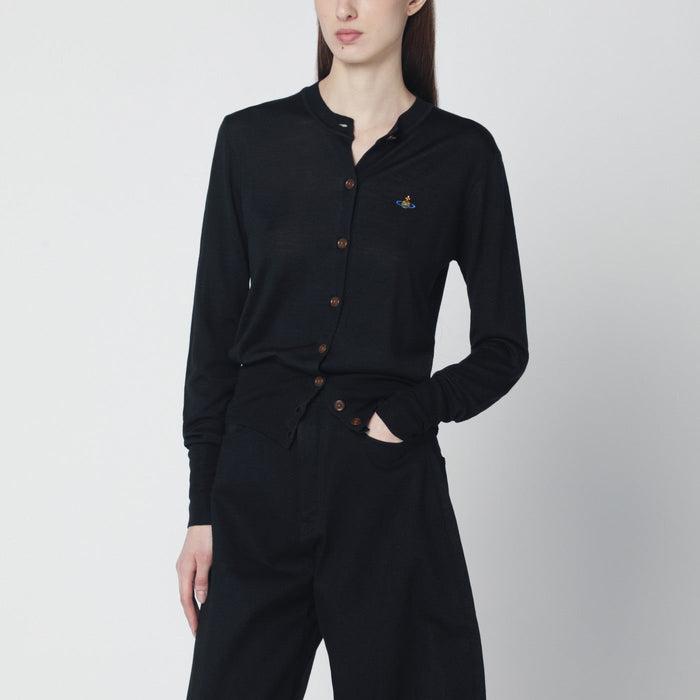 Vivienne Westwood Black Wool And Silk Cardigan