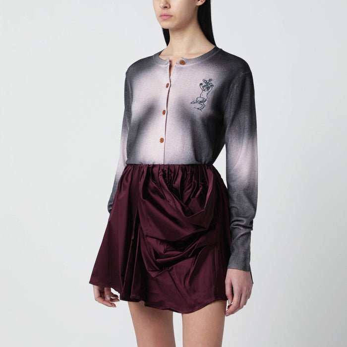 Vivienne Westwood Pink/Black Dégradé-Effect Cardigan