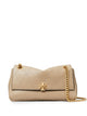 Tory Burch Charlie Small Shoulder Bag - - Leather - Beige