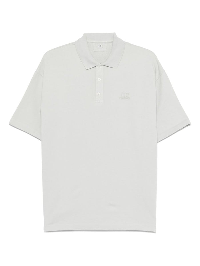 C.p.company Logo Cotton Polo Shirt