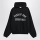 Fear Of God Essentials Black Cotton Fleece Hoodie With Logo Embroidery