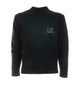 C.p.company Black Long-Sleeved Shirt With Logo Patch On The Chest