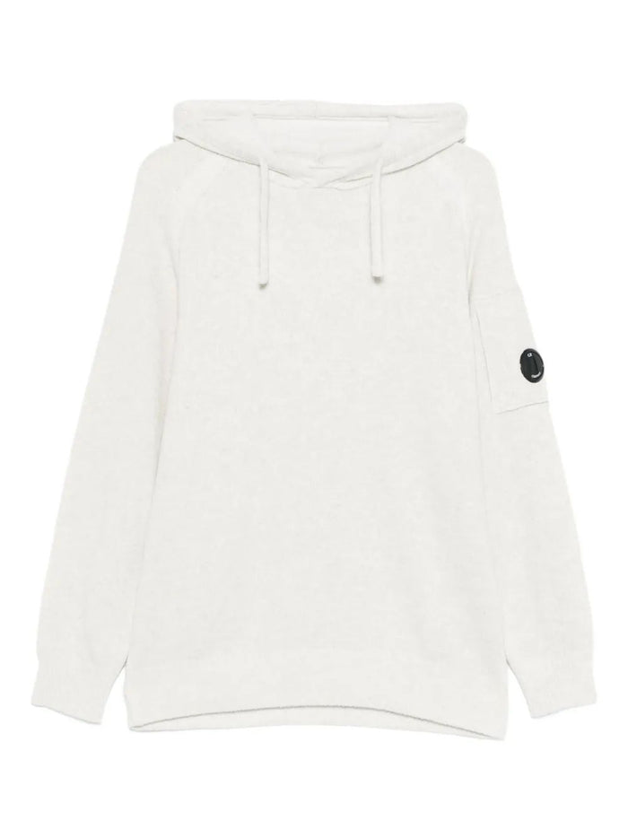 C.p.company Fleece Knit Hooded Sweater