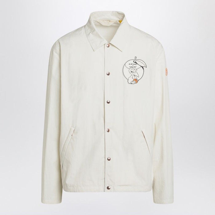 Moncler Genius White Satsuma Shacket In Canvas And Nylon