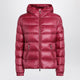 Moncler Glesse Short Padded Jacket With Hood In Red