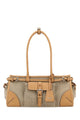 Prada Two-Tone Canvas And Leather Medium Prada Bonnie Shoulder Bag