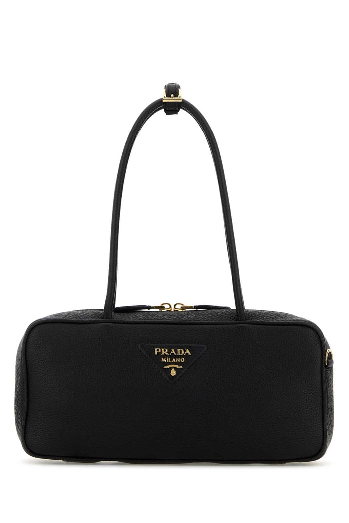 Prada Black Leather Shoulder Bag