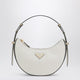 Prada Arqué Small Shoulder Bag In White Leather