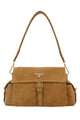 Prada Camel Suede Shoulder Bag