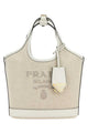 Prada Sand Canvas Handbag
