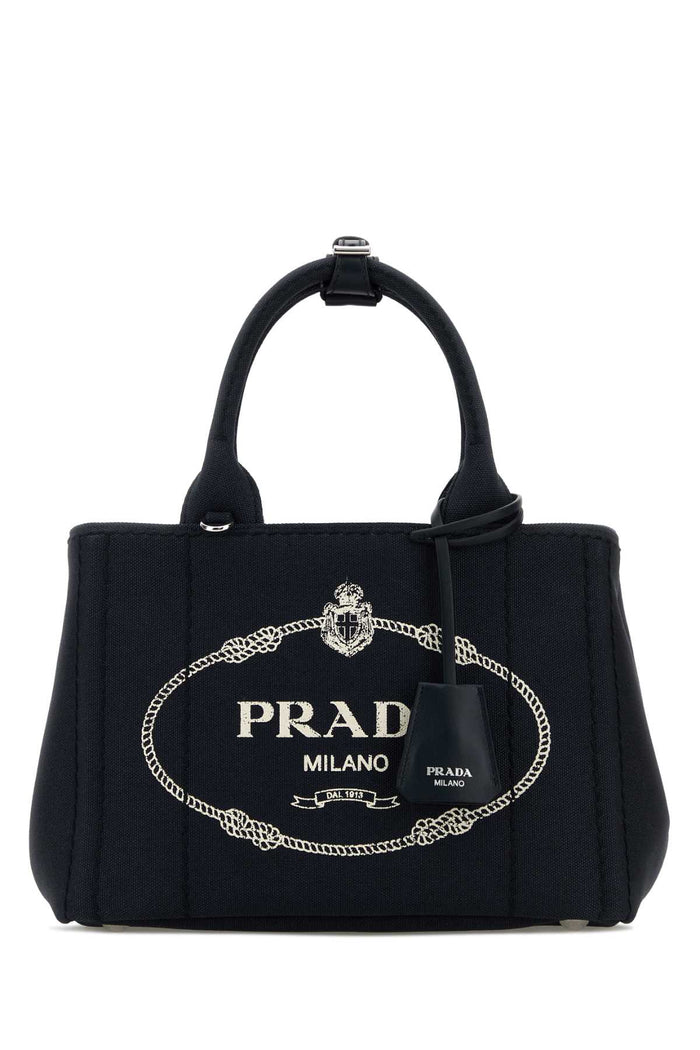 Prada Dark Blue Canvas Small Prada Jardiniã¨Re Handbag