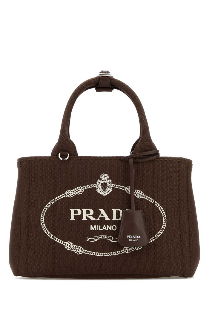 Prada Brown Canvas Small Prada Jardiniã¨Re Handbag