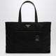 Prada Reedition 1978 Large Black Renylon And Saffiano Shopping Bag