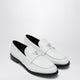Prada White Brushed Leather Loafer