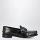 Prada Black Brushed Leather Loafers