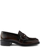 Prada Brushed Fumé Leather Loafers