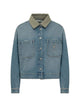 Ba&Sh Vigilio Denim Jacket Khaki Collar