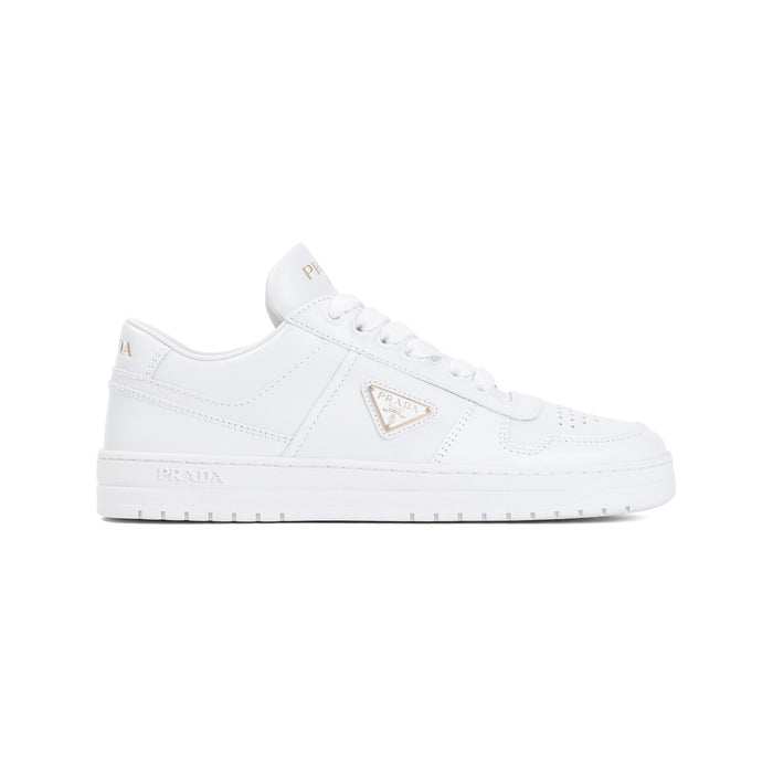 Prada White Leather Downtown Sneakers